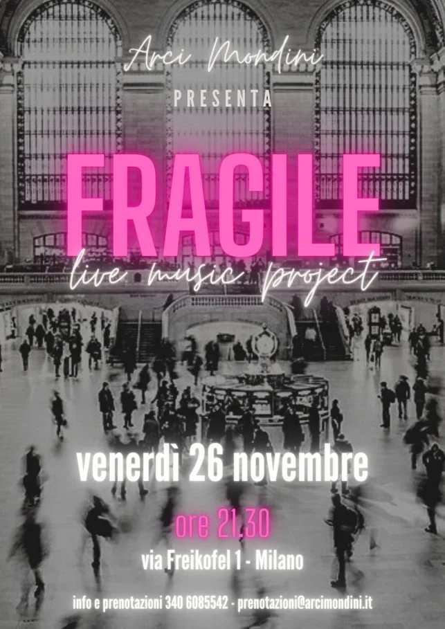 FRAGILE – LIVE VOCE & CHITARRA
