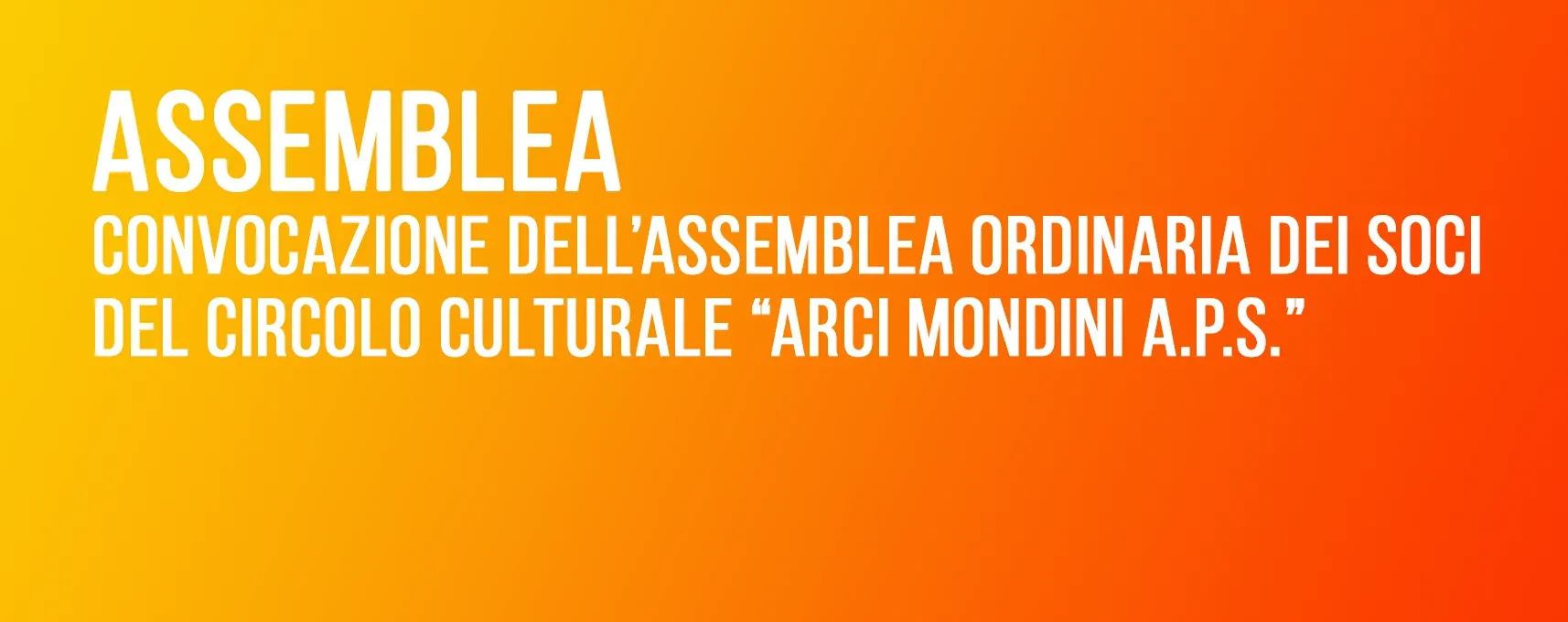 Convocazione Assemblea ordinaria Soci