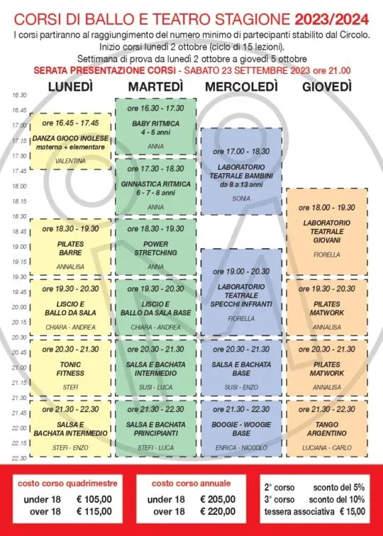 CORSI STAGIONE 2023/2024