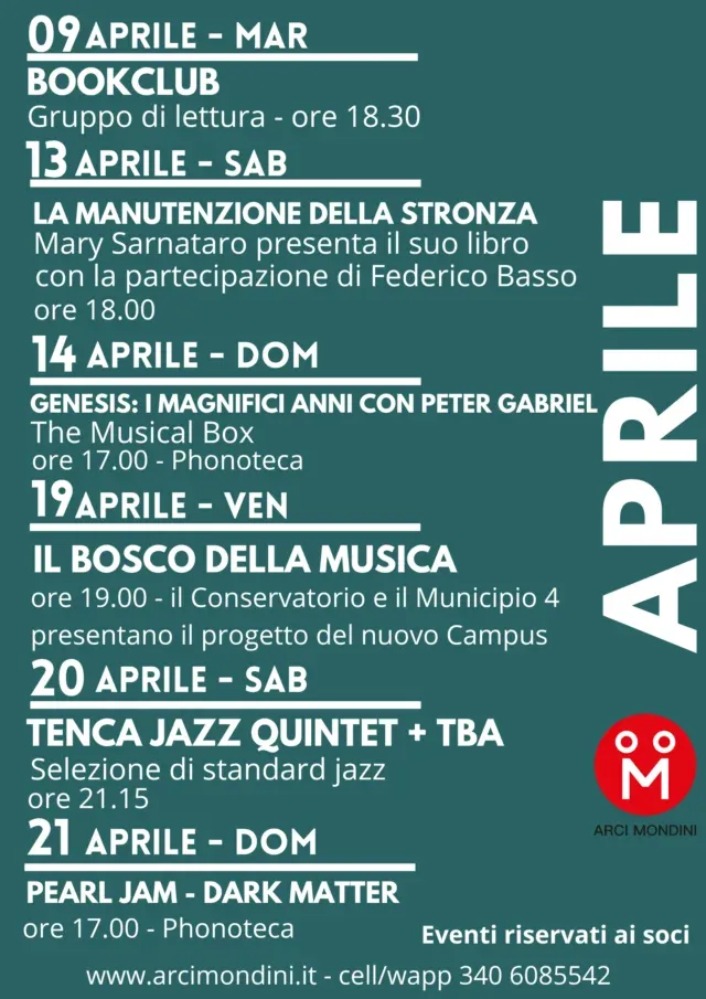 EVENTI APRILE